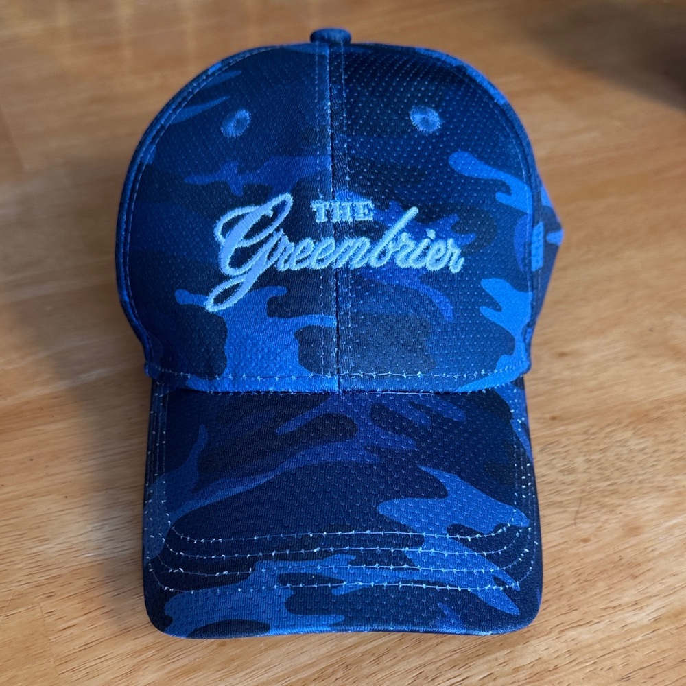 NEW The Greenbrier Resort Blue Camo Adjustable Cap - Mid Fit